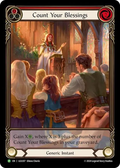 Count Your Blessings (Red) - LGS357, Flesh and Blood: Promo Cards LGS357