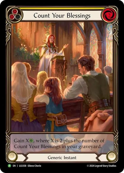 Count Your Blessings (Yellow) - LGS358, Flesh and Blood: Promo Cards LGS358