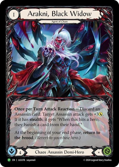 Arakni, Black Widow (Extended Art) - LGS376, Flesh and Blood: Promo Cards LGS376