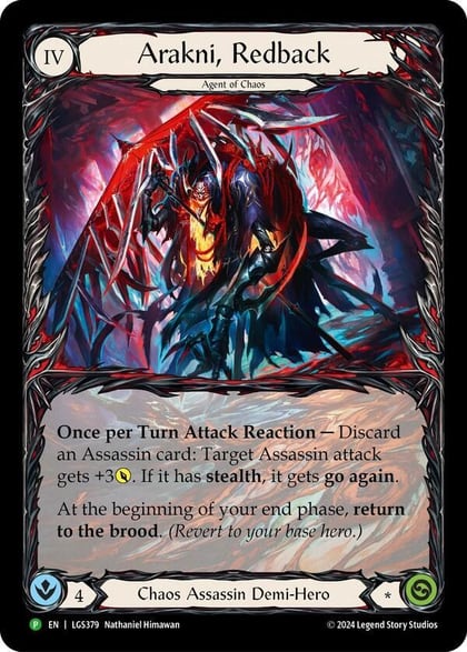 Arakni, Redback (Extended Art) - LGS379, Flesh and Blood: Promo Cards LGS379