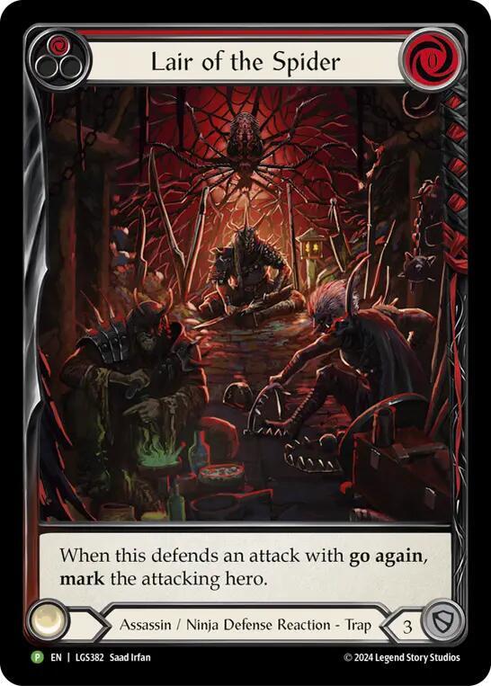 Lair of the Spider (Red) - LGS382, Flesh and Blood: Promo Cards LGS382