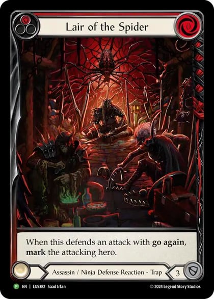 Lair of the Spider (Red) - LGS382, Flesh and Blood: Promo Cards LGS382