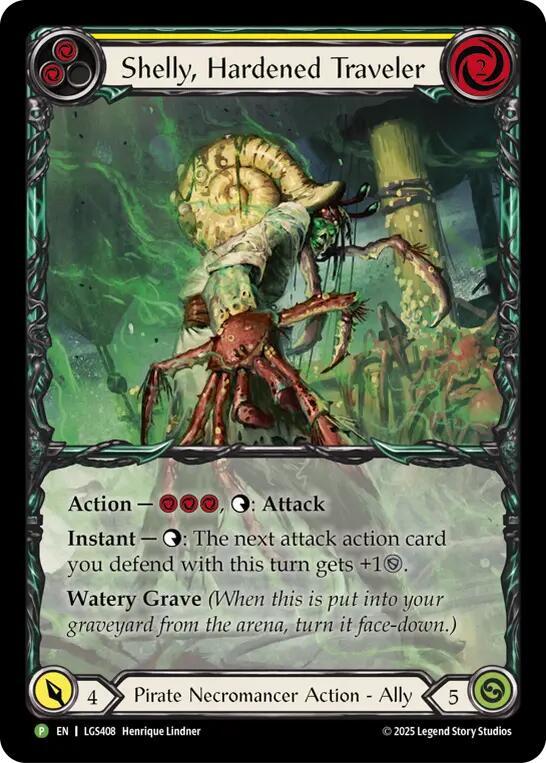 Shelly, Hardened Traveler (LGS408), Flesh and Blood: Promo Cards LGS408