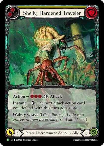 Shelly, Hardened Traveler (LGS408), Flesh and Blood: Promo Cards LGS408