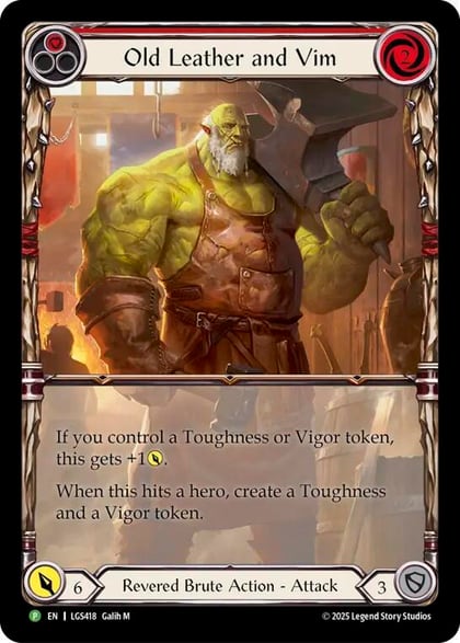 Old Leather and Vim - LGS418, Flesh and Blood: Promo Cards LGS418