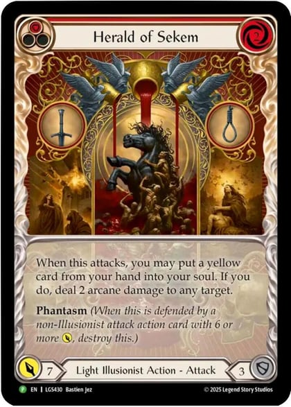 Herald of Sekem - LGS430 (Extended Art), Flesh and Blood: Promo Cards LGS430