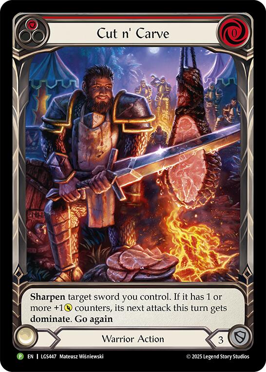 Cut N' Carve (Red) (Extended Art), Flesh and Blood: Promo Cards LGS447