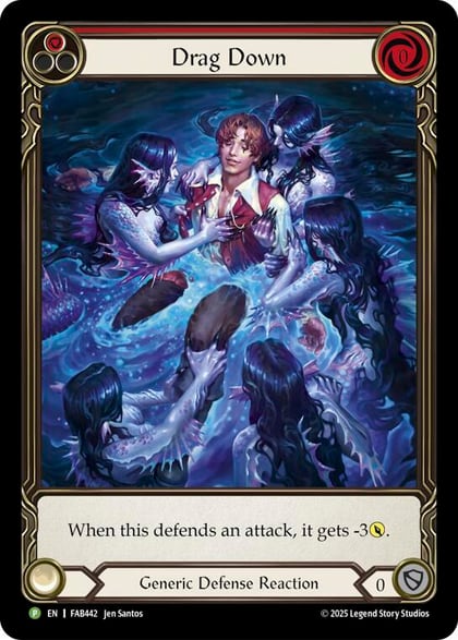 Drag Down (Red) - FAB442, Flesh and Blood: Promo Cards PEN331