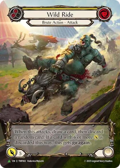 Wild Ride (Yellow) (Marvel) - TNP002, Flesh and Blood: Promo Cards TNP002