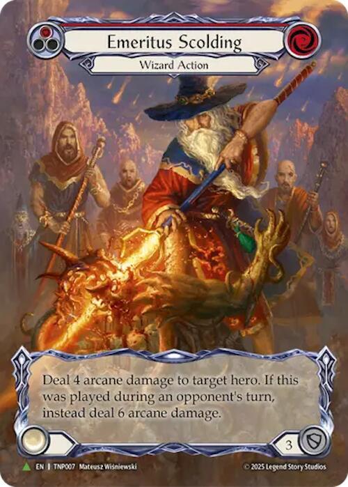Emeritus Scolding (Red) (Marvel) - TNP007, Flesh and Blood: Promo Cards TNP007