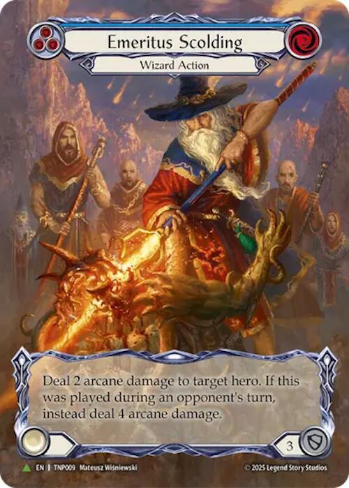Emeritus Scolding (Blue) (Marvel) - TNP009, Flesh and Blood: Promo Cards TNP009