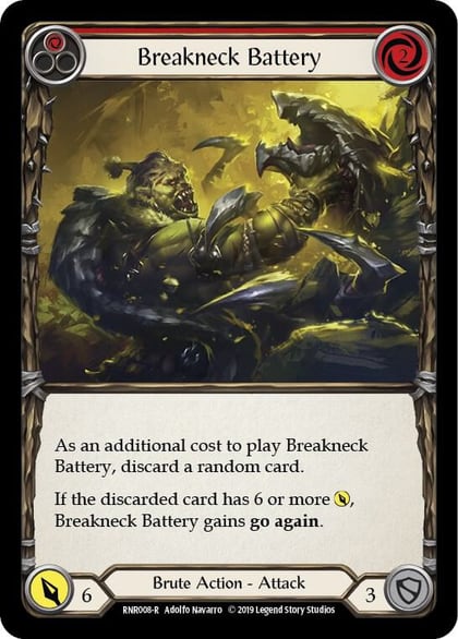 Breakneck Battery (Red), Hero Deck: Rhinar RNR008
