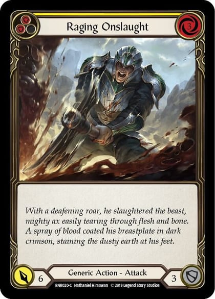 Raging Onslaught (Yellow), Hero Deck: Rhinar RNR020