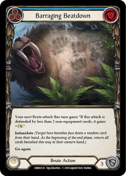 Barraging Beatdown (Blue), Hero Deck: Rhinar RNR025