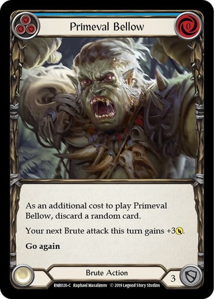 Primeval Bellow (Blue), Hero Deck: Rhinar RNR026