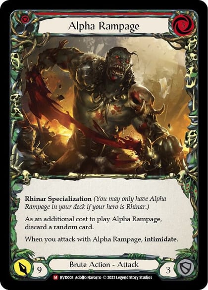 Alpha Rampage, Classic Battles: Rhinar vs Dorinthea RVD008