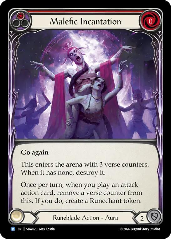 Malefic Incantation (Red), Silver Age: Usurp the Shadow Throne SBW020