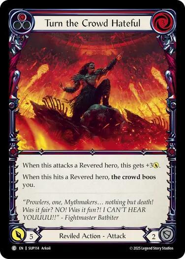 Turn the Crowd Hateful (Red), Super Slam SUP114
