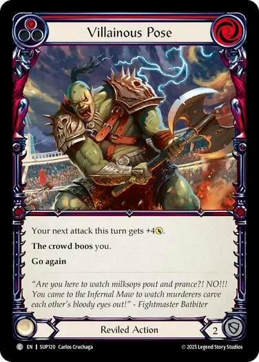 Villainous Pose (Red), Super Slam SUP120