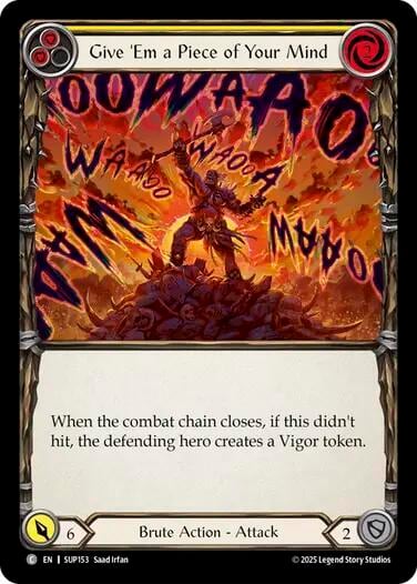 Give 'Em a Piece of Your Mind (Yellow), Super Slam SUP153