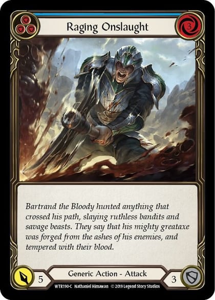 Raging Onslaught (Blue), Welcome to Rathe WTR190