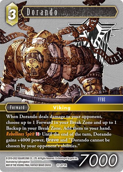 Dorando, Rebellion's Call 17-071R