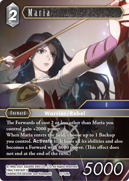 Maria, Rebellion's Call 17-128L