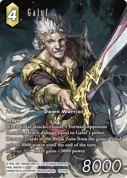 Galuf (Full Art), Resurgence of Power 18-054L