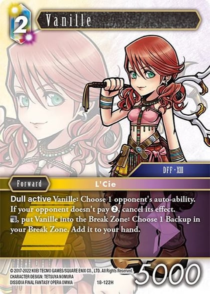 Vanille, Resurgence of Power 18-122H