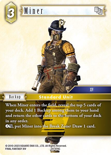 Miner, Dawn of Heroes 20-074C