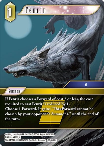 Fenrir, Dawn of Heroes 20-081H