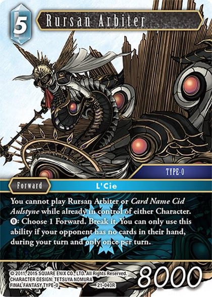 Rursan Arbiter, Beyond Destiny 21-040R