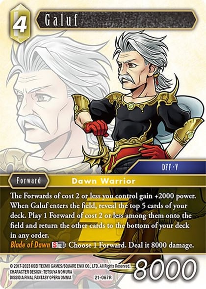 Galuf, Beyond Destiny 21-067R