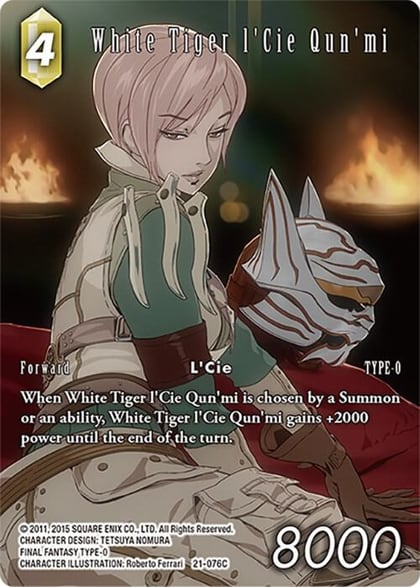 White Tiger l'Cie Qun'mi (Full Art), Beyond Destiny 21-076C
