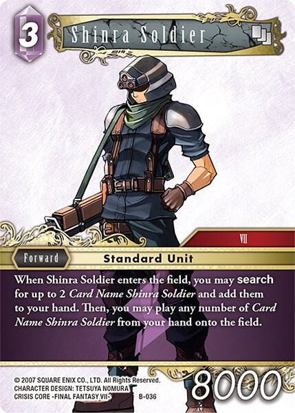 Shinra Soldier, Boss Deck: Final Fantasy VII B-036