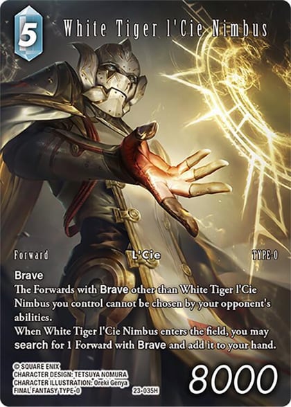 White Tiger l'Cie Nimbus (Full Art), Hidden Trials 23-035H