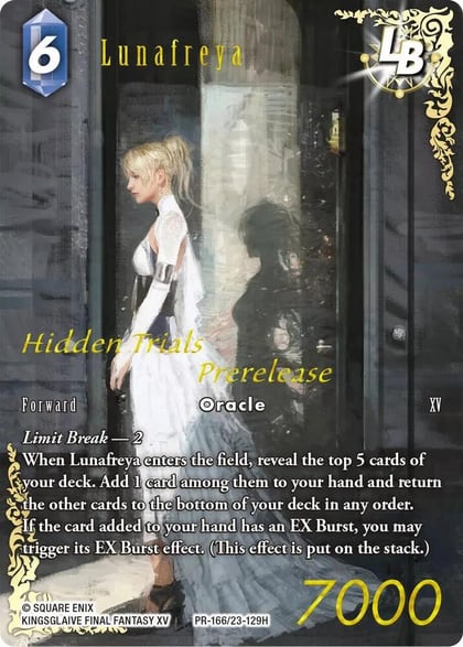 Lunafreya LB (Prerelease Promo), Hidden Trials PR-166/23-129H