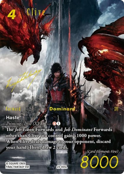 Clive (Full Art Signature), Hidden Legends 24-005L