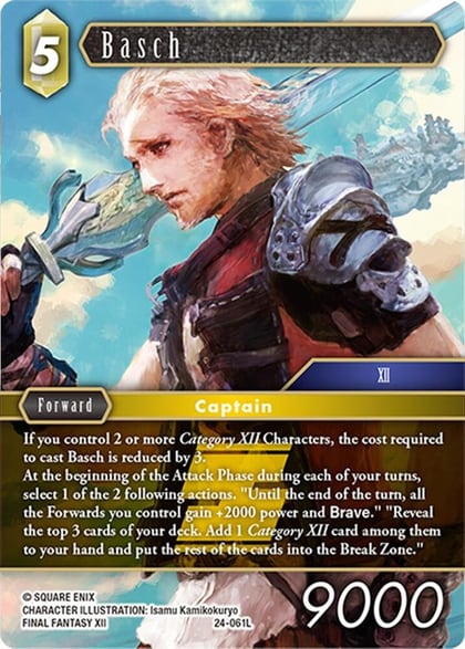 Basch, Hidden Legends 24-061L