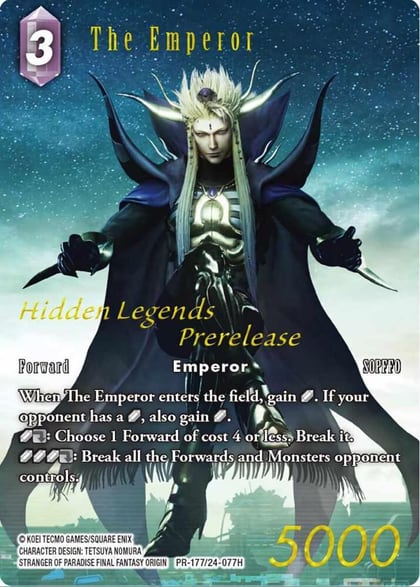 The Emperor (Prerelease Promo), Hidden Legends PR-177/24-077H