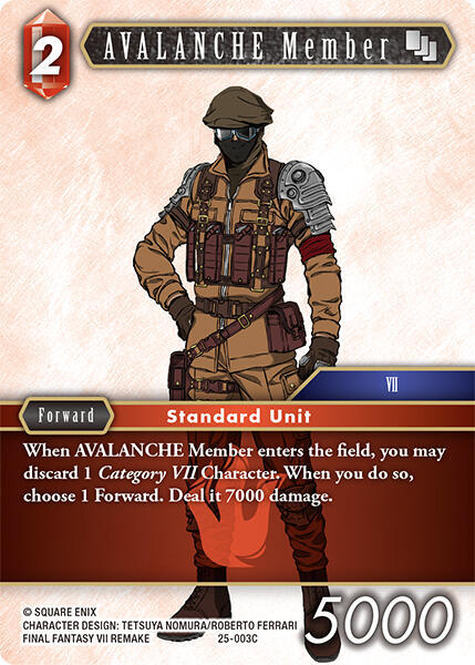 AVALANCHE Member, Tears of the Planet 25-003C