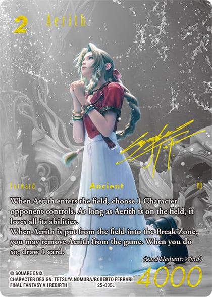Aerith (Full Art Signature), Tears of the Planet 25-035L