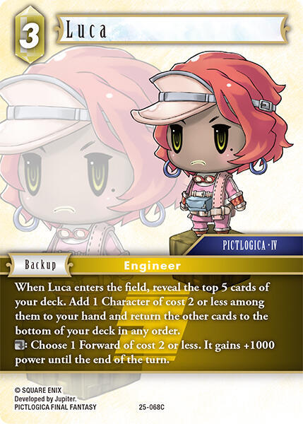 Luca, Tears of the Planet 25-068C