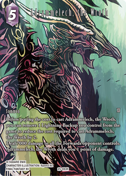 Adrammelech, the Wroth (Full Art), Tears of the Planet 25-083H