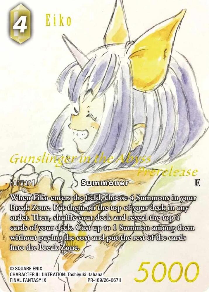 Eiko (Prerelease Promo), Gunslinger in the Abyss PR-189/26-067H