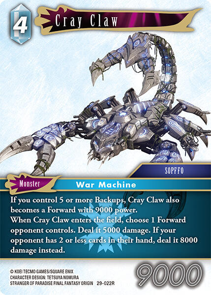 Cray Claw, Blissful Eternity 29-022R