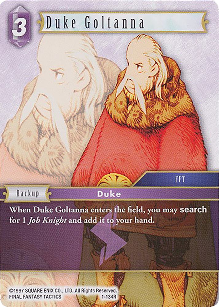 Duke Goltanna - 1-134R, Deck Exclusive Cards 1-134R