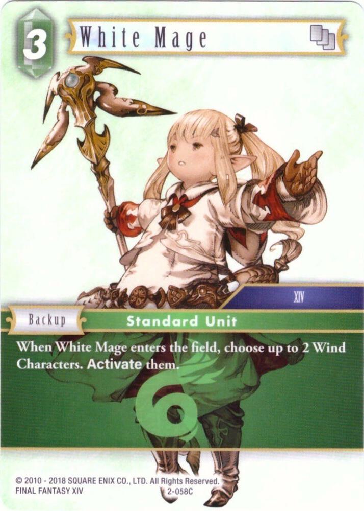 White Mage - 2-058C, Deck Exclusive Cards 2-058C
