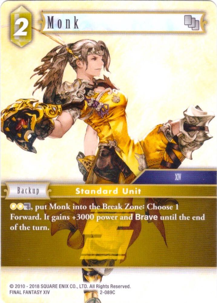 Monk - 2-089C, Deck Exclusive Cards 2-089C