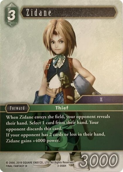 Zidane, Deck Exclusive Cards 3-056H